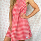 Robe Col Vichy Rouge