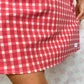 Robe Col Vichy Rouge
