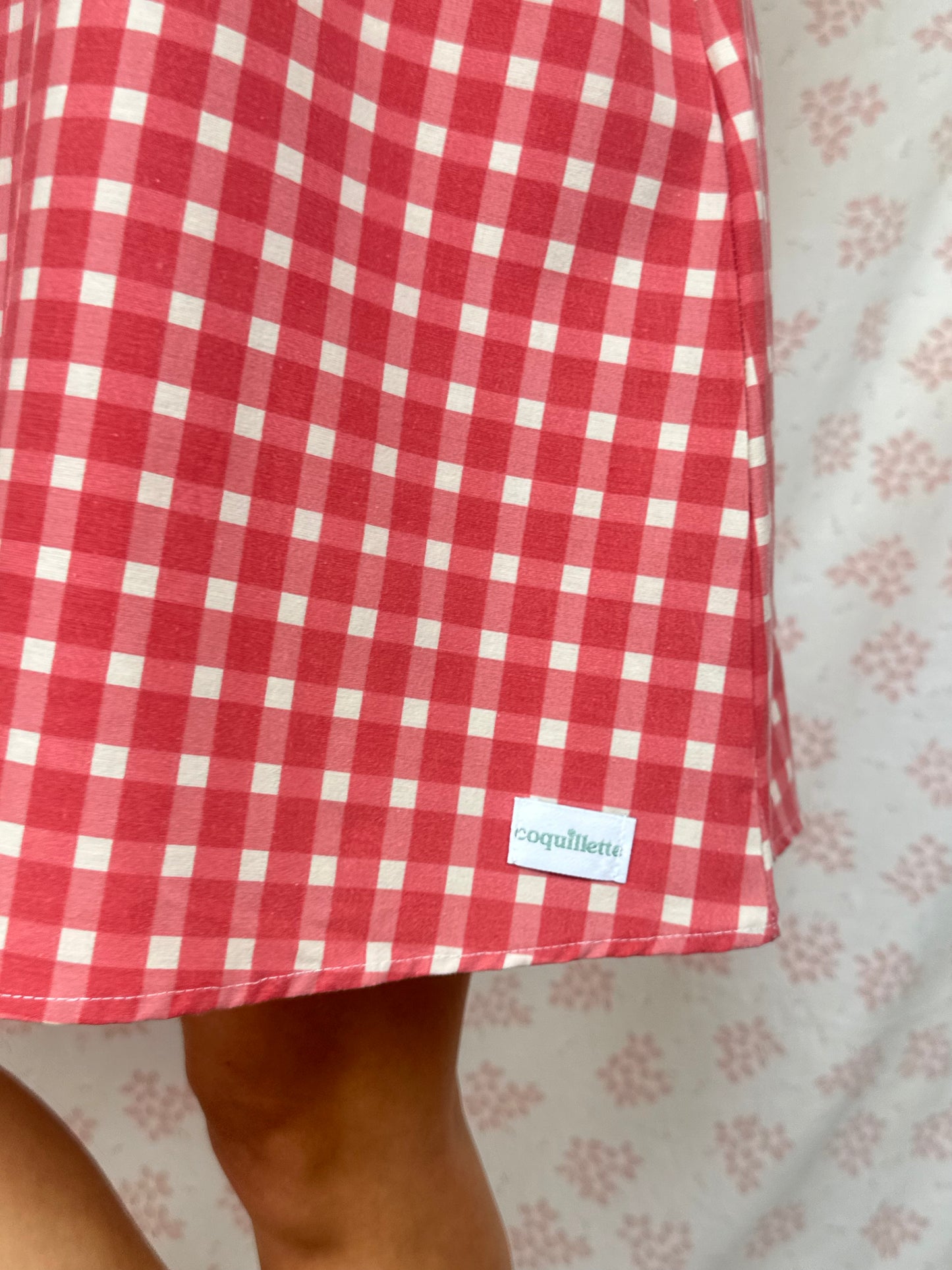 Robe Col Vichy Rouge
