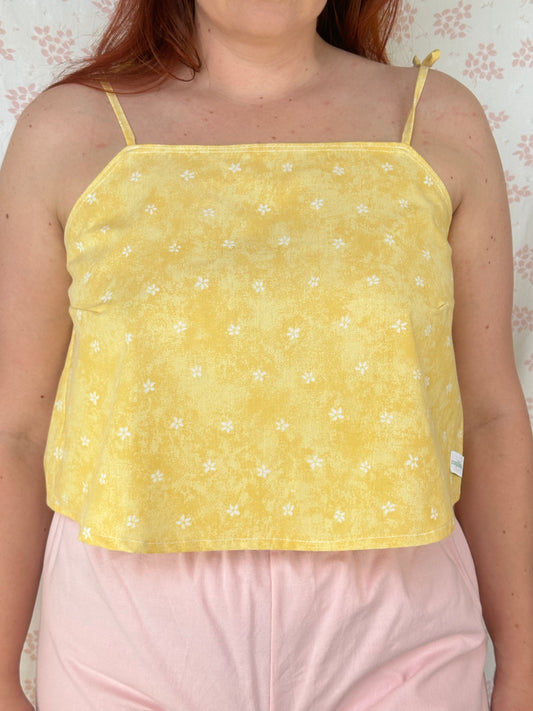 Top Jaune Fleurs