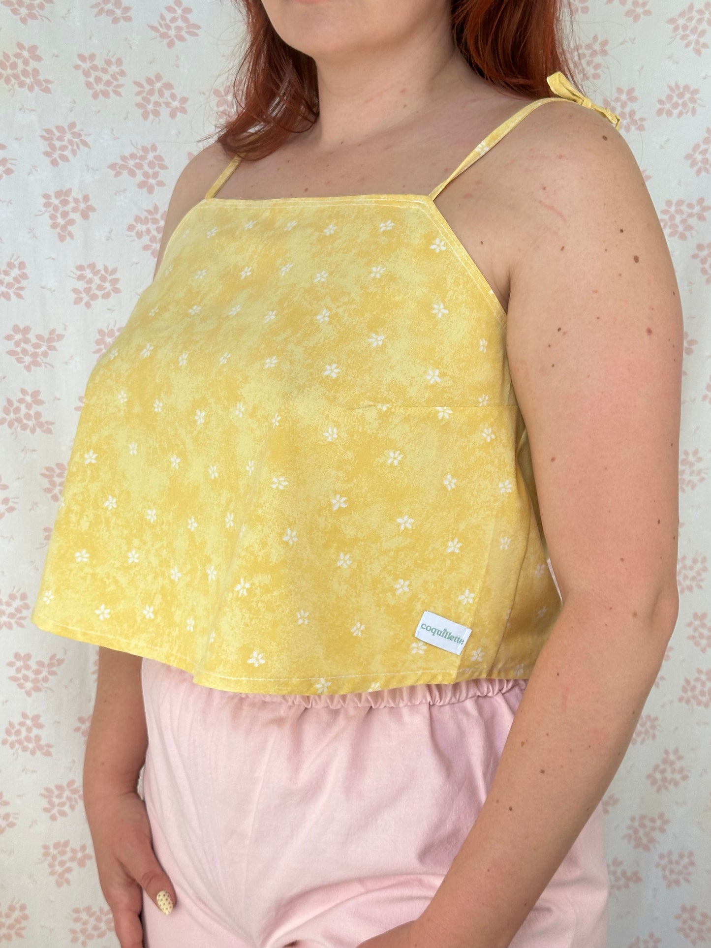 Top Jaune Fleurs
