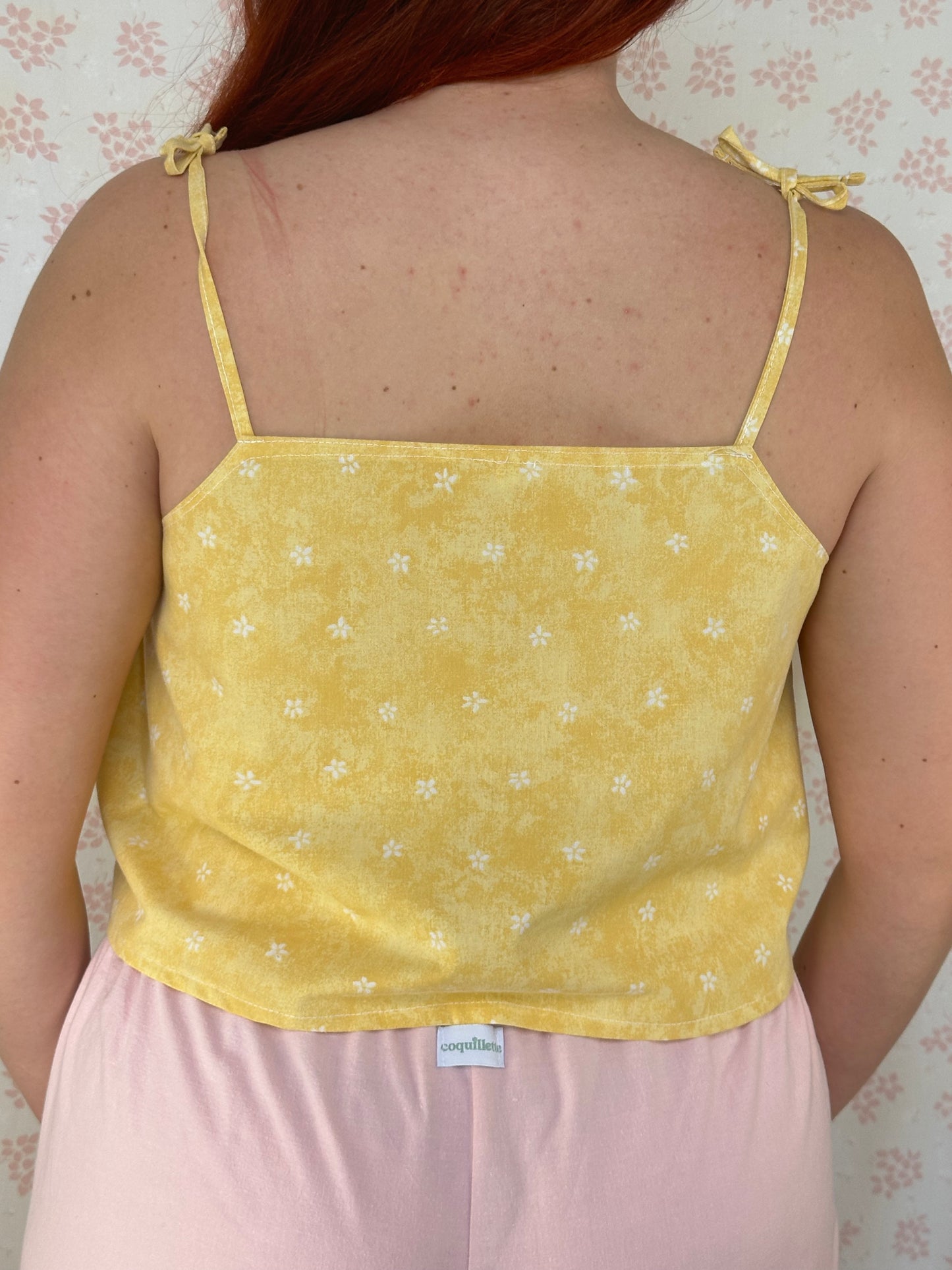 Top Jaune Fleurs