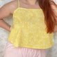 Top Jaune Fleurs