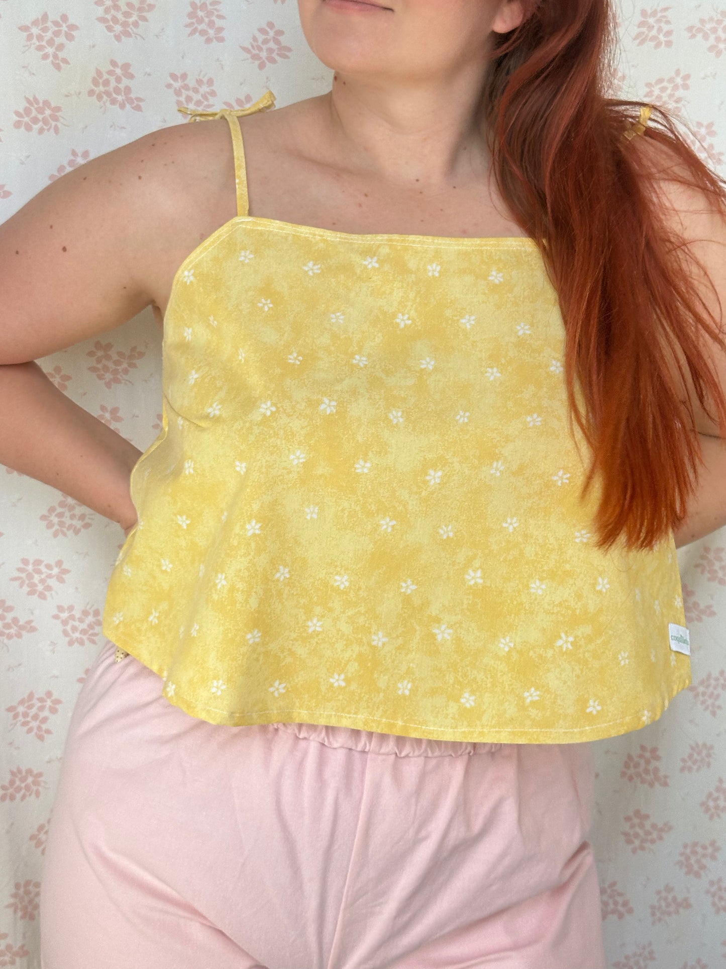 Top Jaune Fleurs