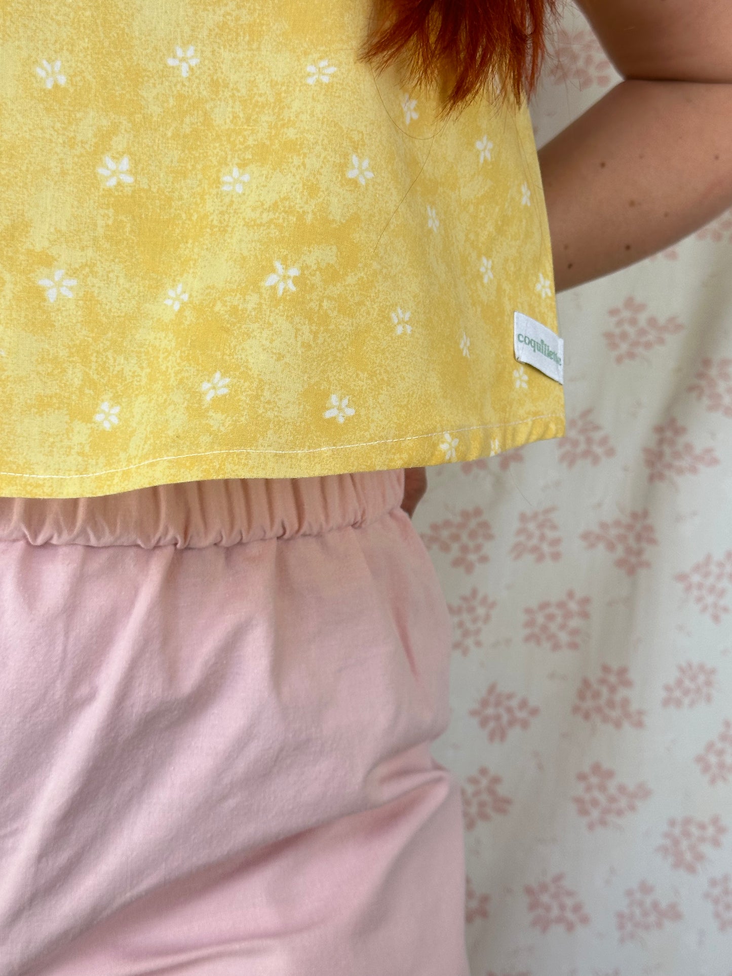 Top Jaune Fleurs