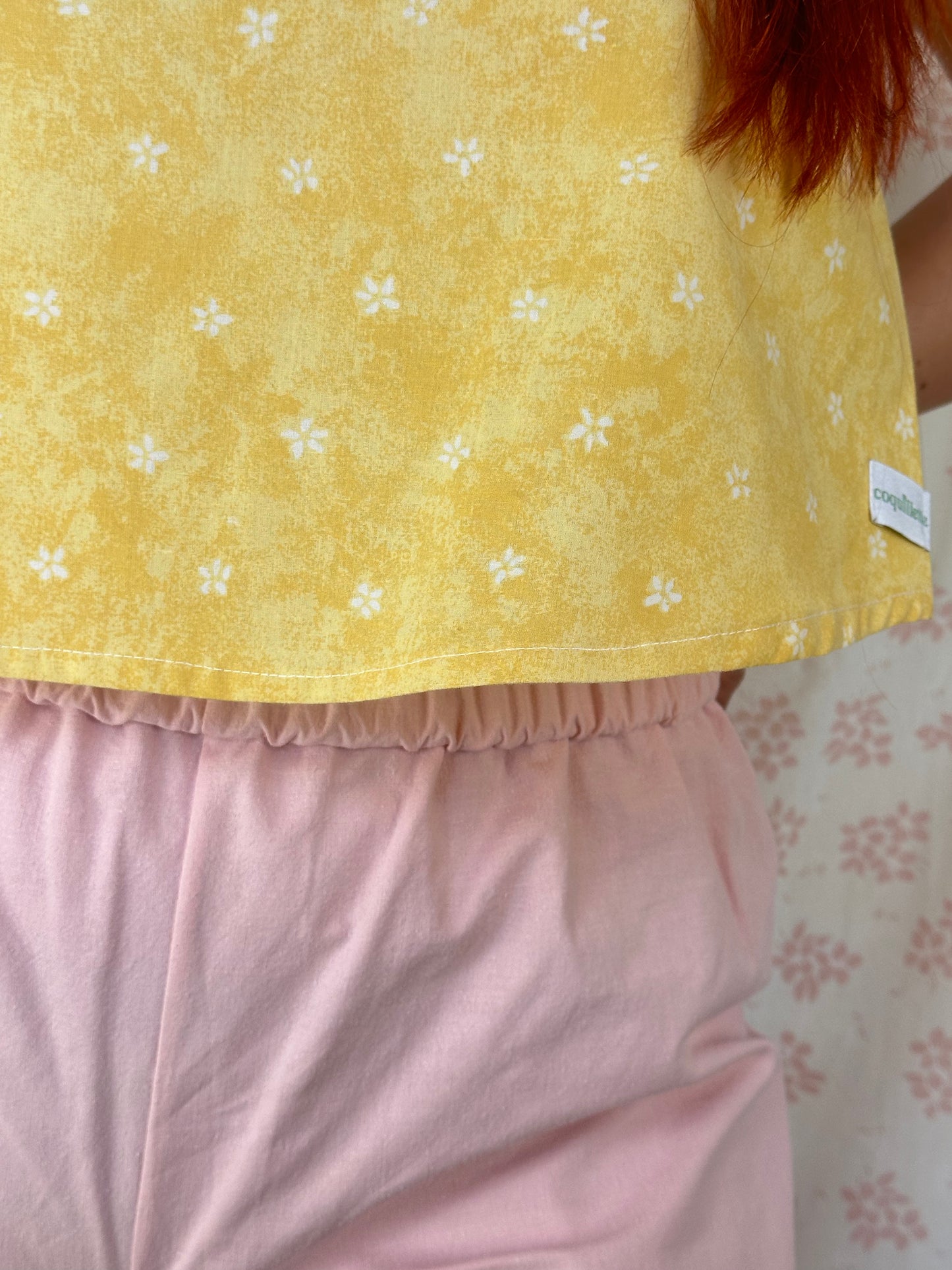 Top Jaune Fleurs