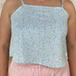 Top Bleu Fleurs