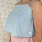 Top Bleu Fleurs