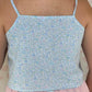 Top Bleu Fleurs