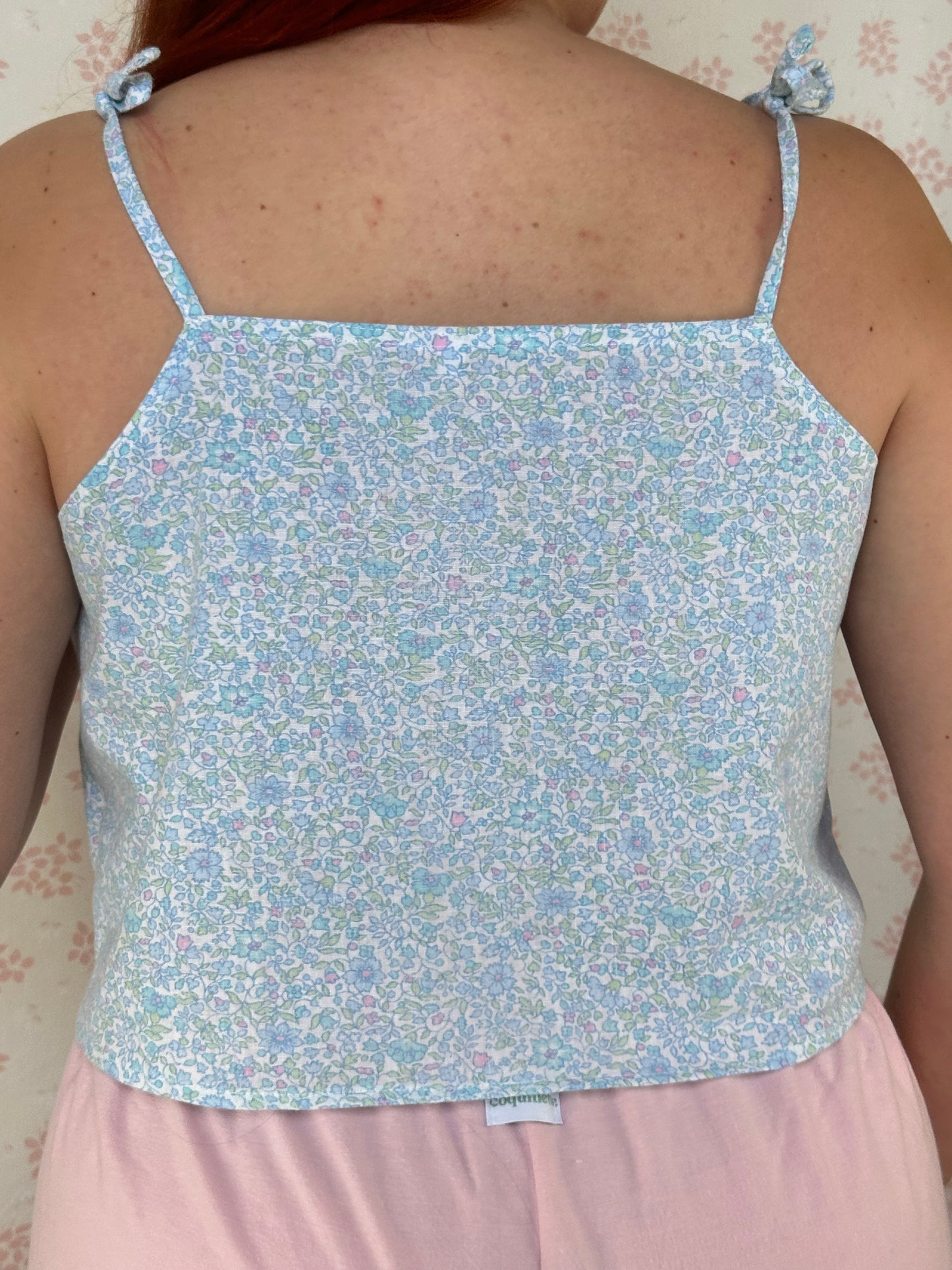 Top Bleu Fleurs