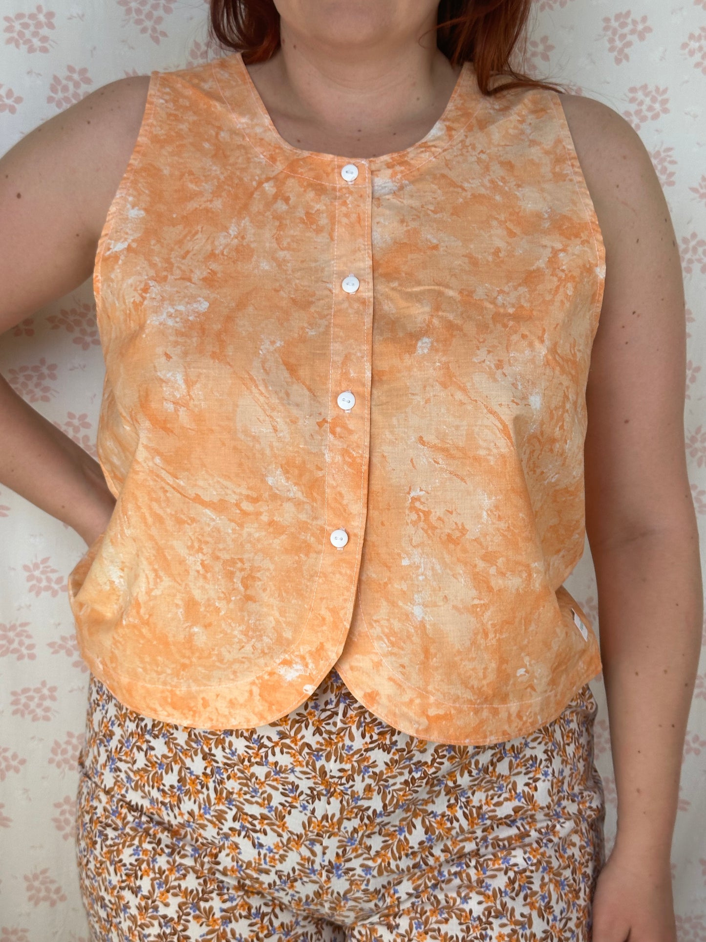 Haut Bouton Orange