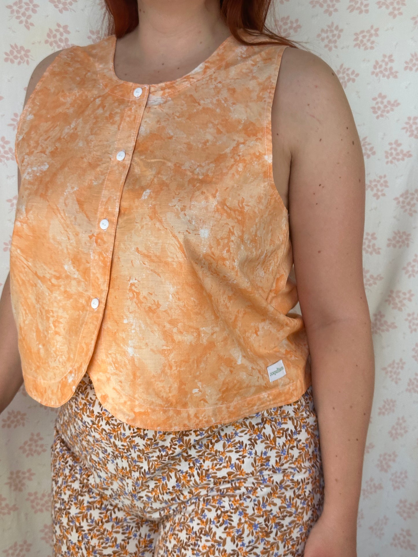 Haut Bouton Orange