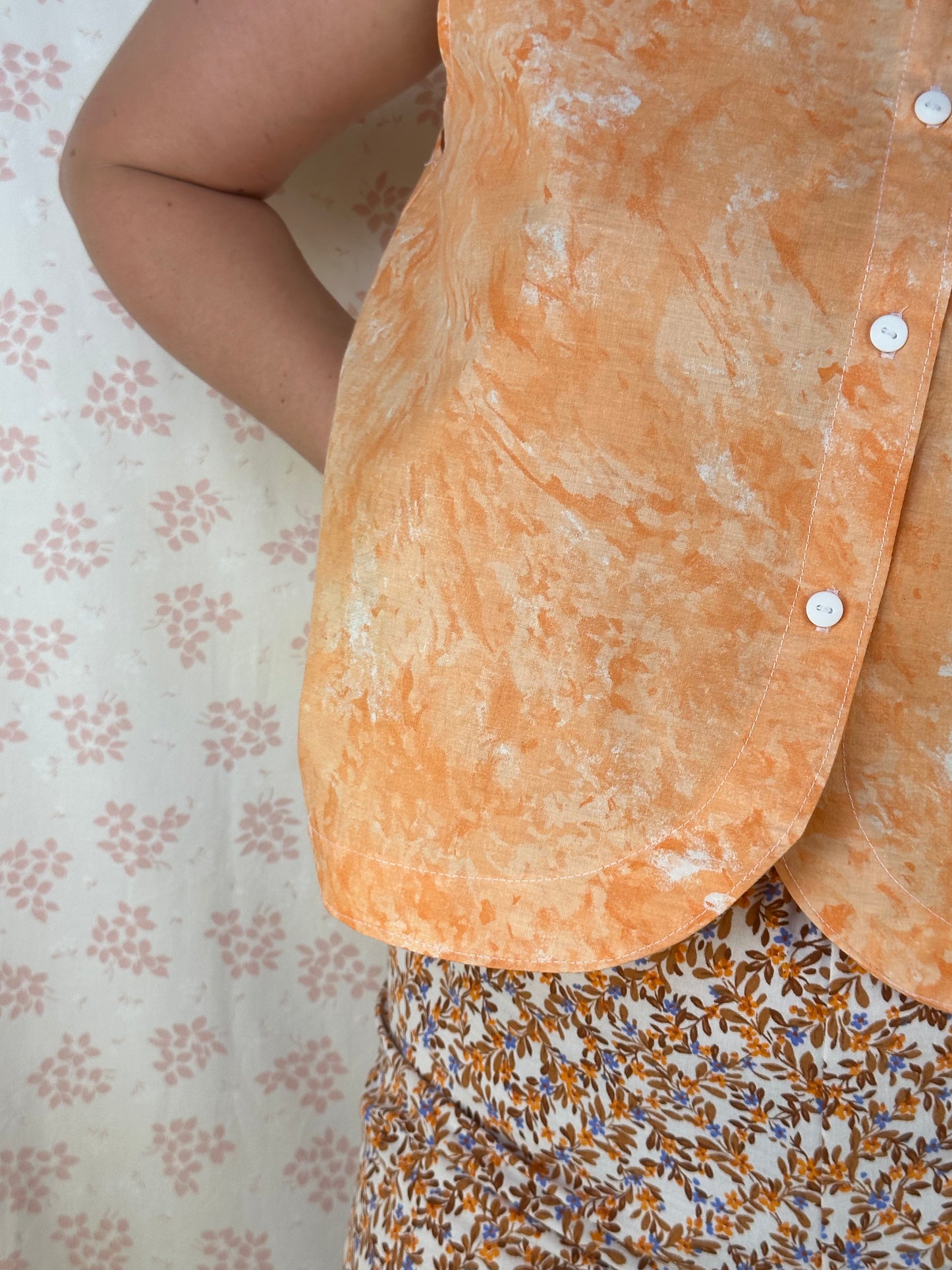 Haut Bouton Orange