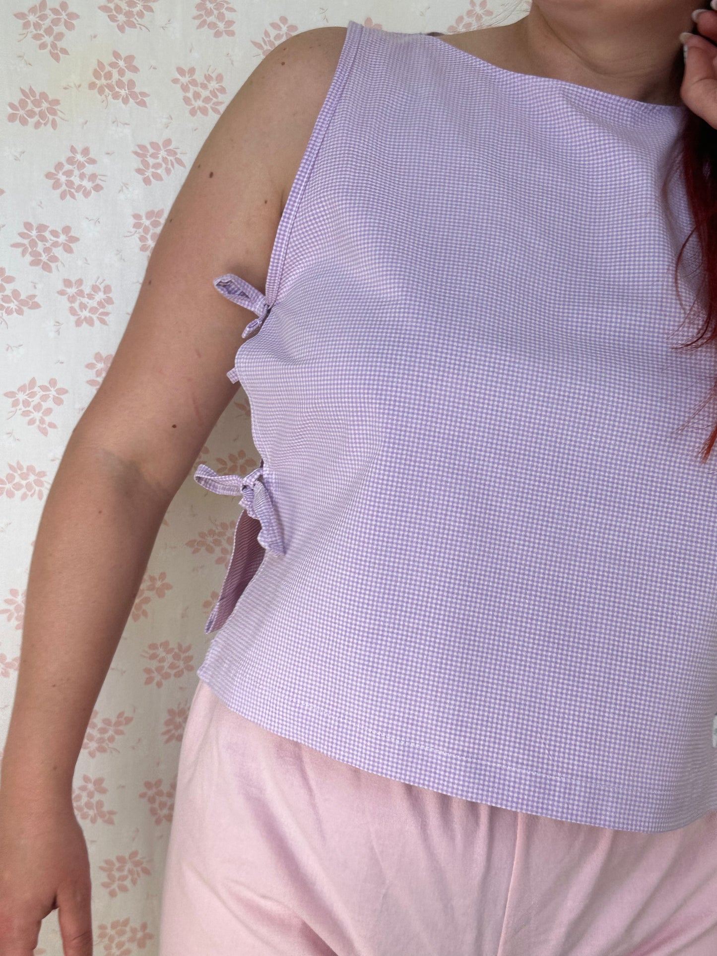 Haut Noeud Vichy Violet