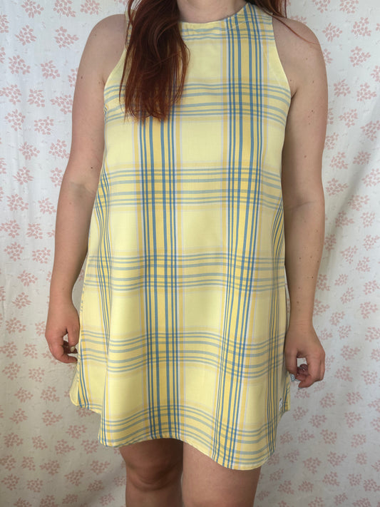 Robe Col Jaune Carreaux