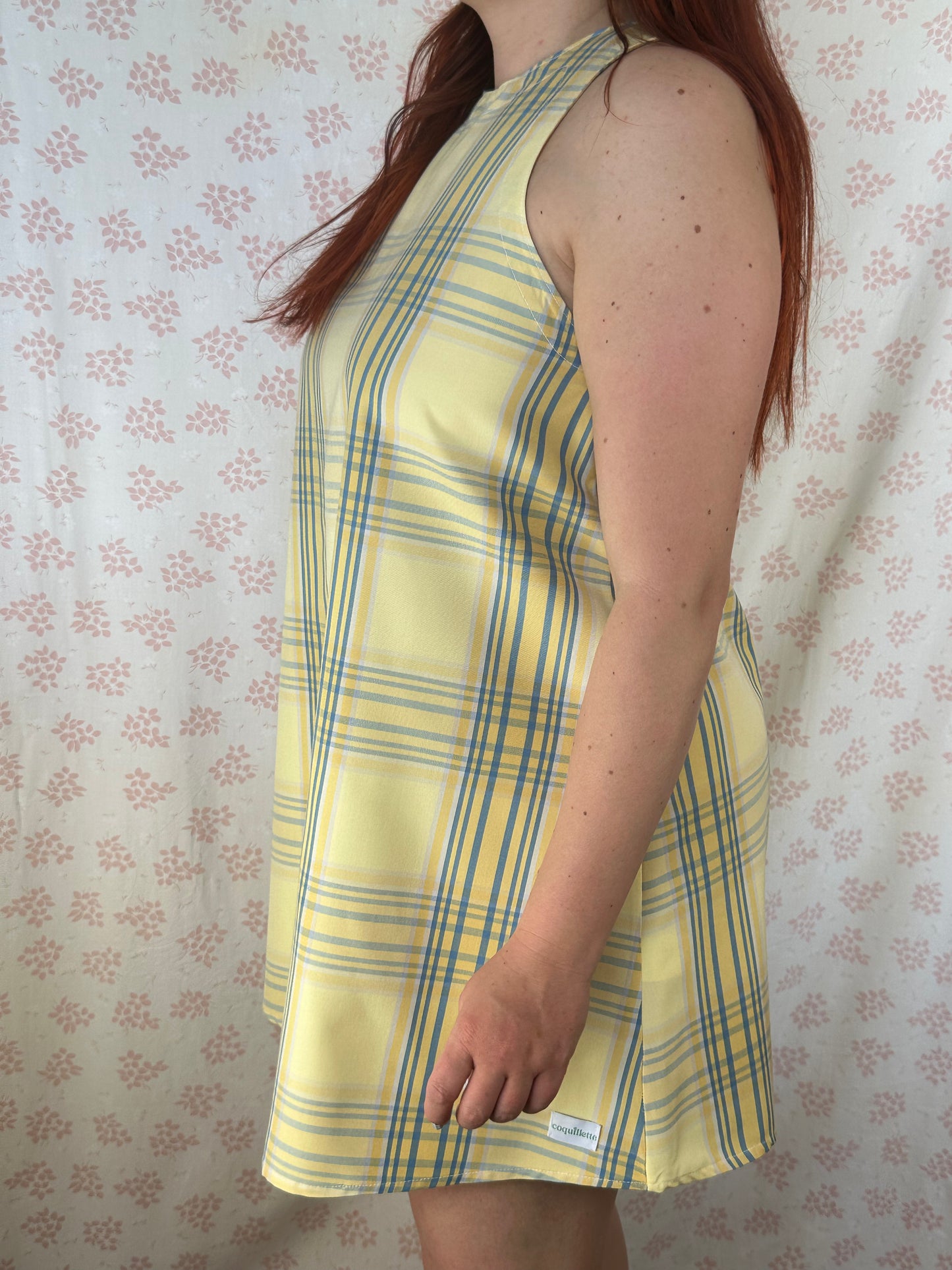 Robe Col Jaune Carreaux
