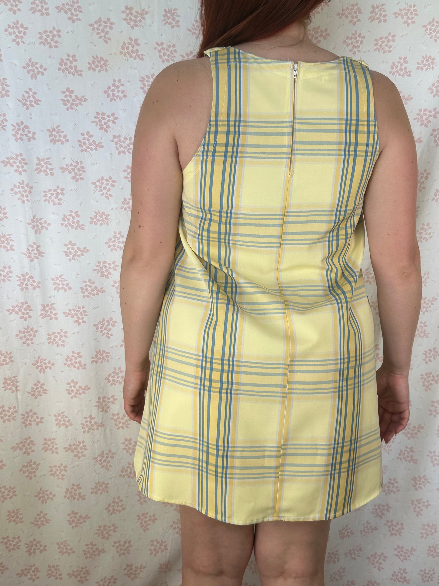 Robe Col Jaune Carreaux