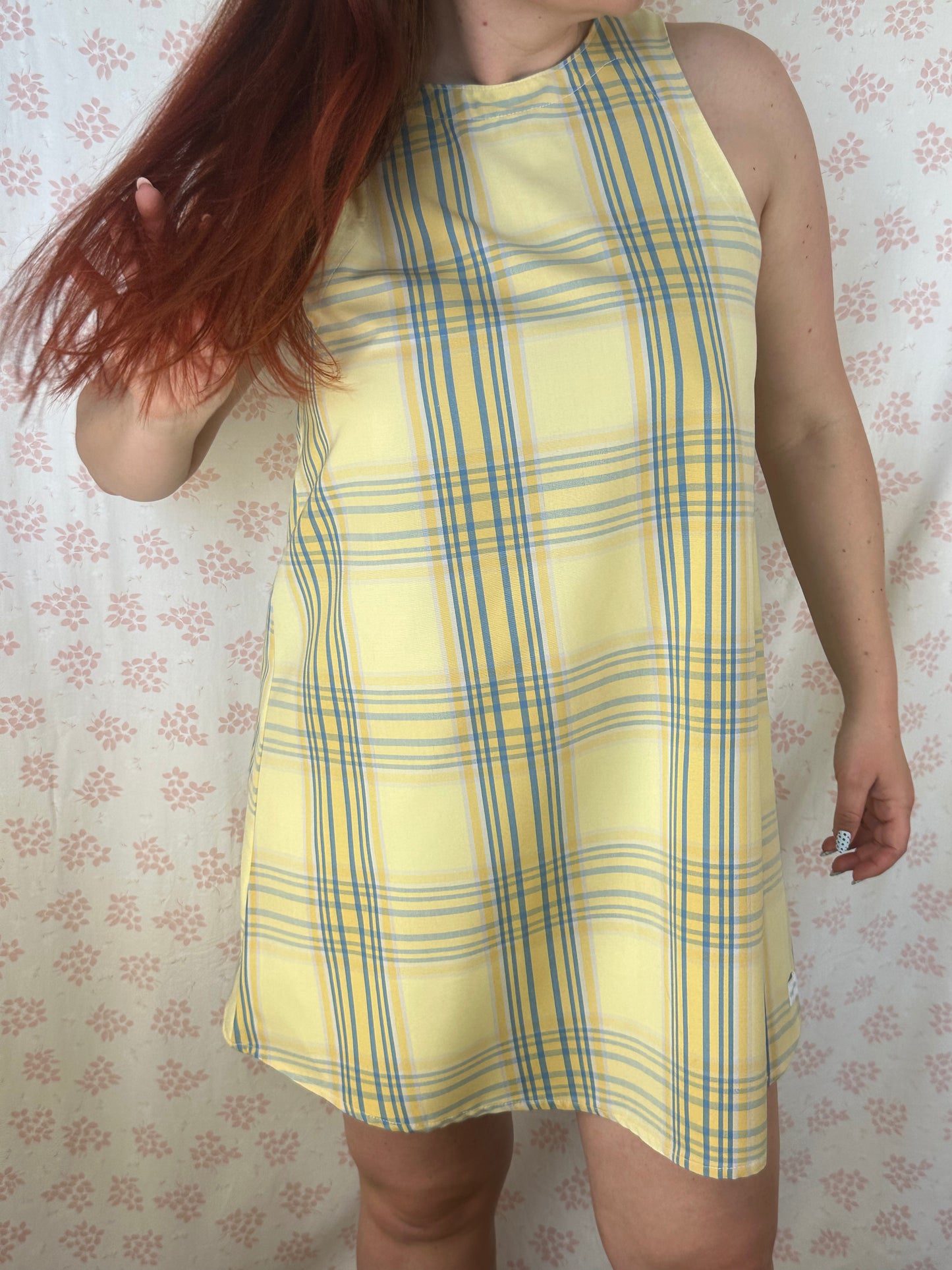 Robe Col Jaune Carreaux