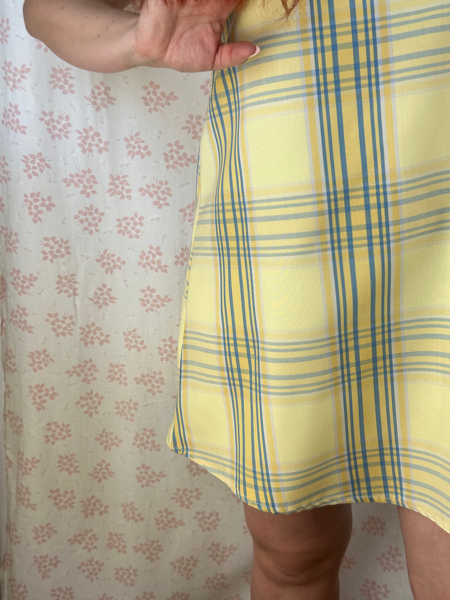 Robe Col Jaune Carreaux