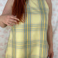 Robe Col Jaune Carreaux