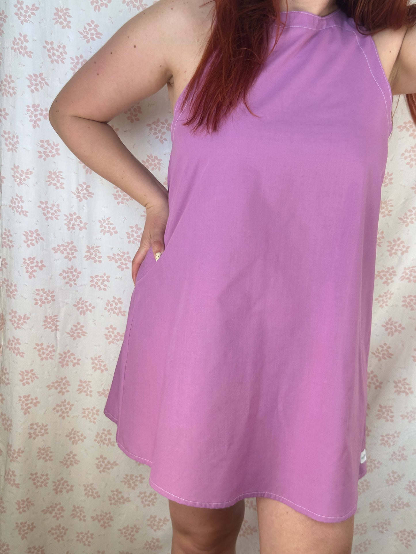 Robe Col Uni Violet
