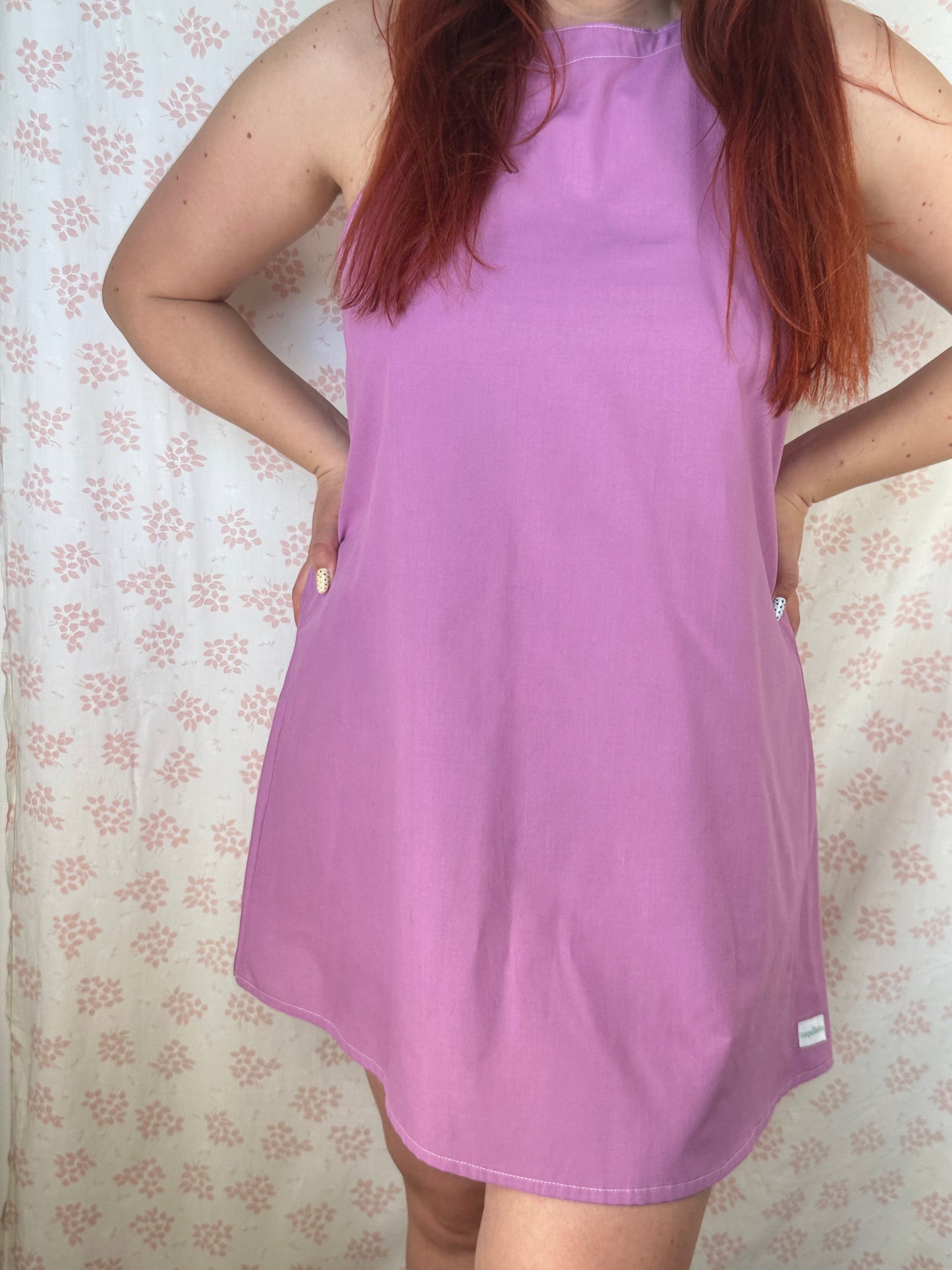 Robe Col Uni Violet