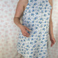 Robe Col Fleurs Bleu