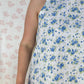 Robe Col Fleurs Bleu