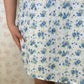 Robe Col Fleurs Bleu