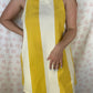 Robe Bretelle Rayé Jaune
