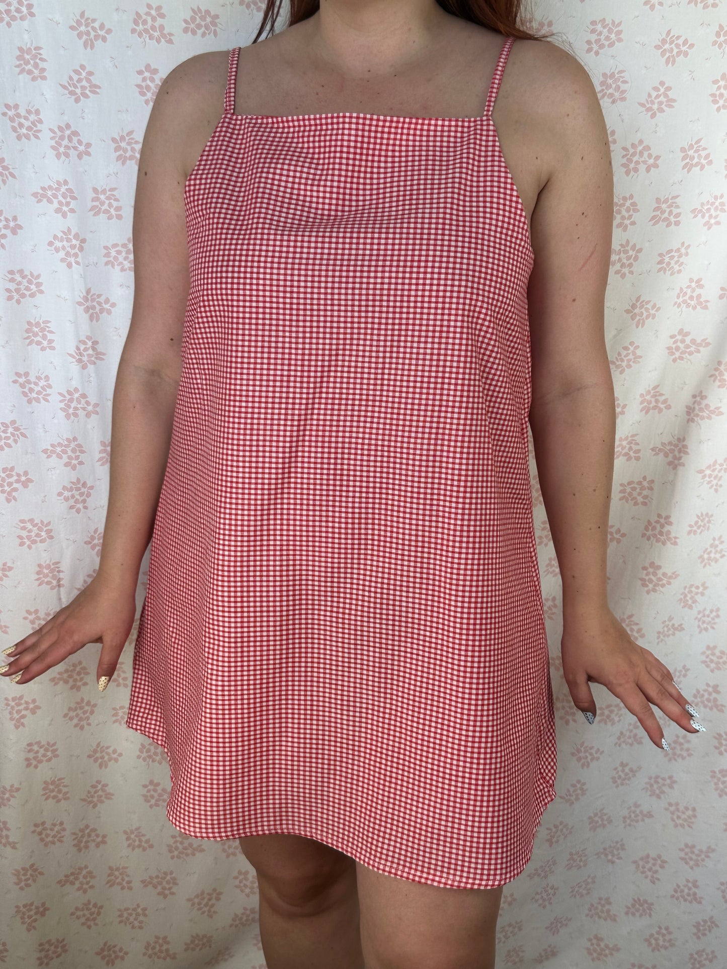Robe Bretelle Vichy Rouge