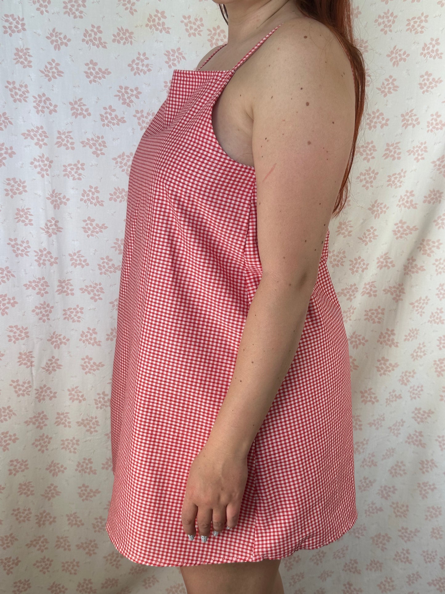 Robe Bretelle Vichy Rouge