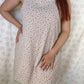 Robe Bretelle Fleurs Rose