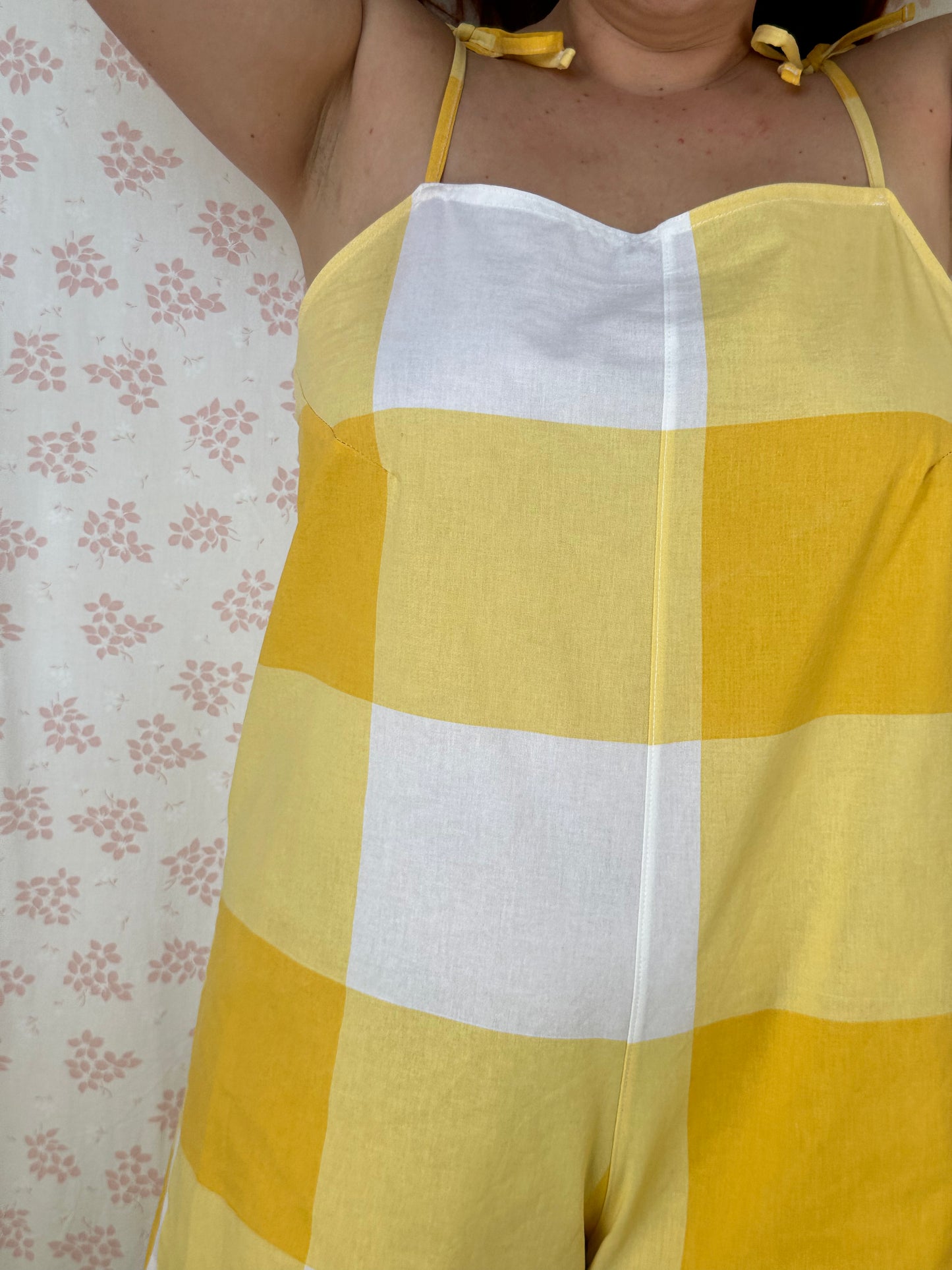Combishort Carreaux Jaune