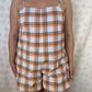 Combishort Carreaux Orange
