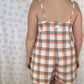 Combishort Carreaux Orange