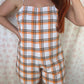 Combishort Carreaux Orange