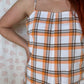 Combishort Carreaux Orange