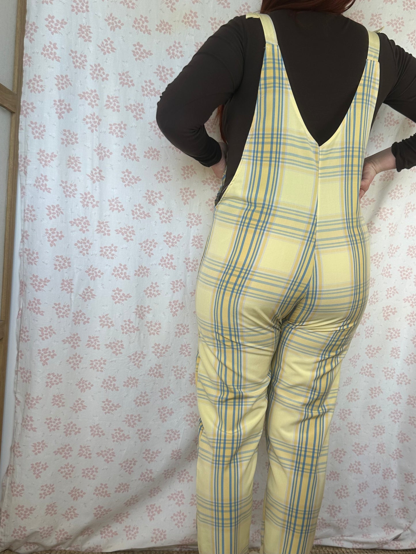 Salopette Carreaux Jaune et Bleu