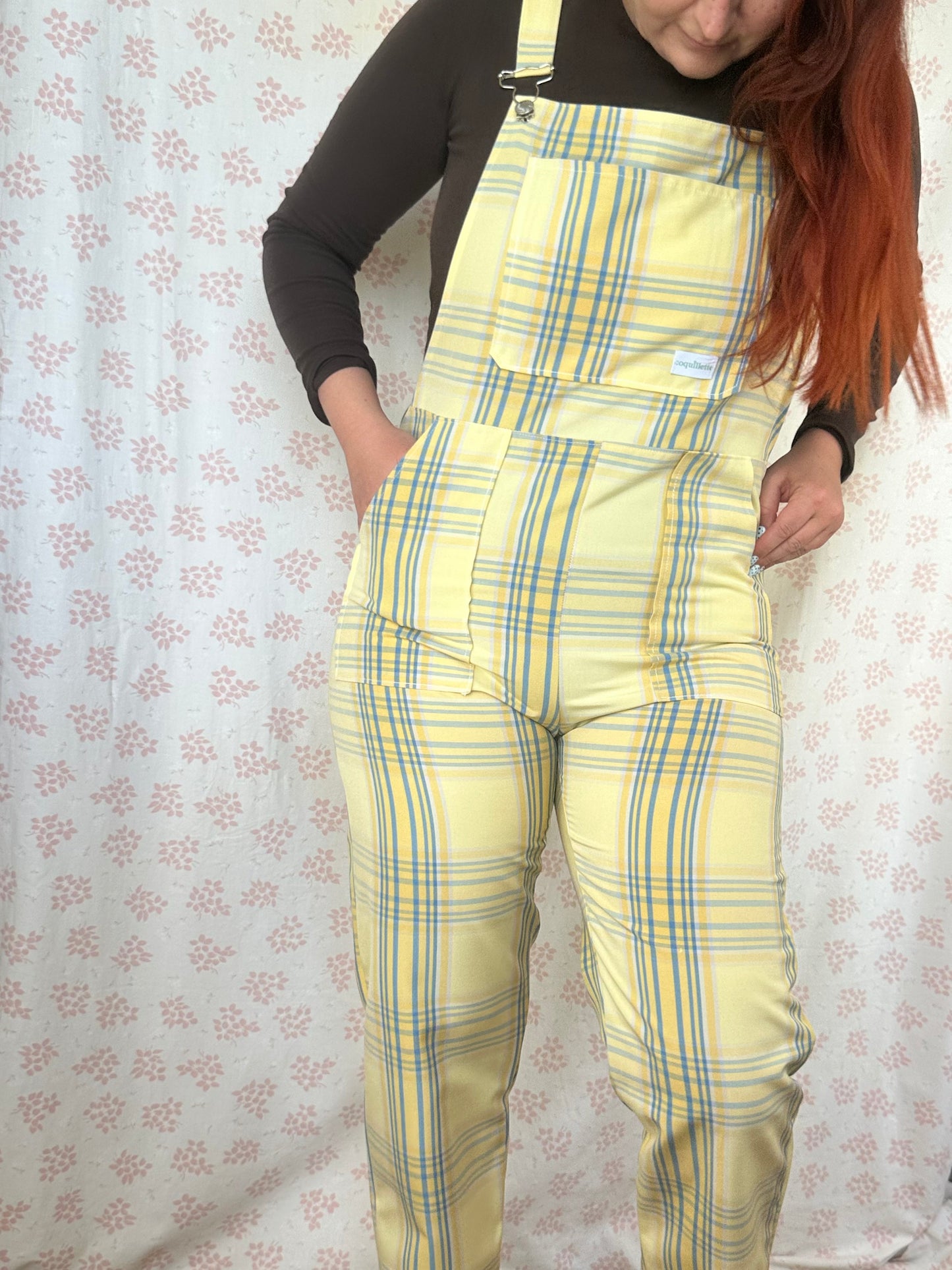 Salopette Carreaux Jaune et Bleu