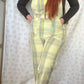 Salopette Carreaux Jaune et Bleu