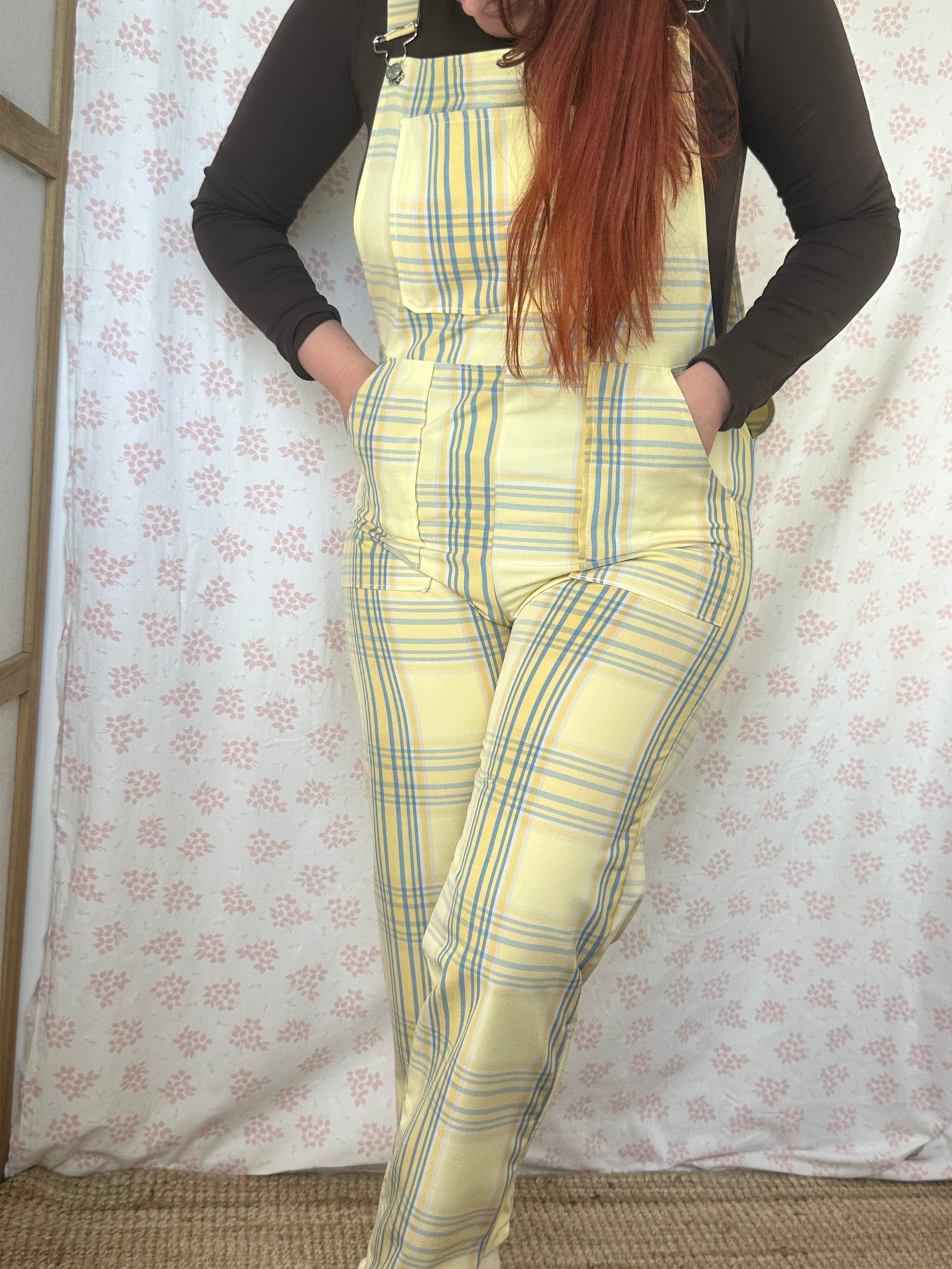 Salopette Carreaux Jaune et Bleu