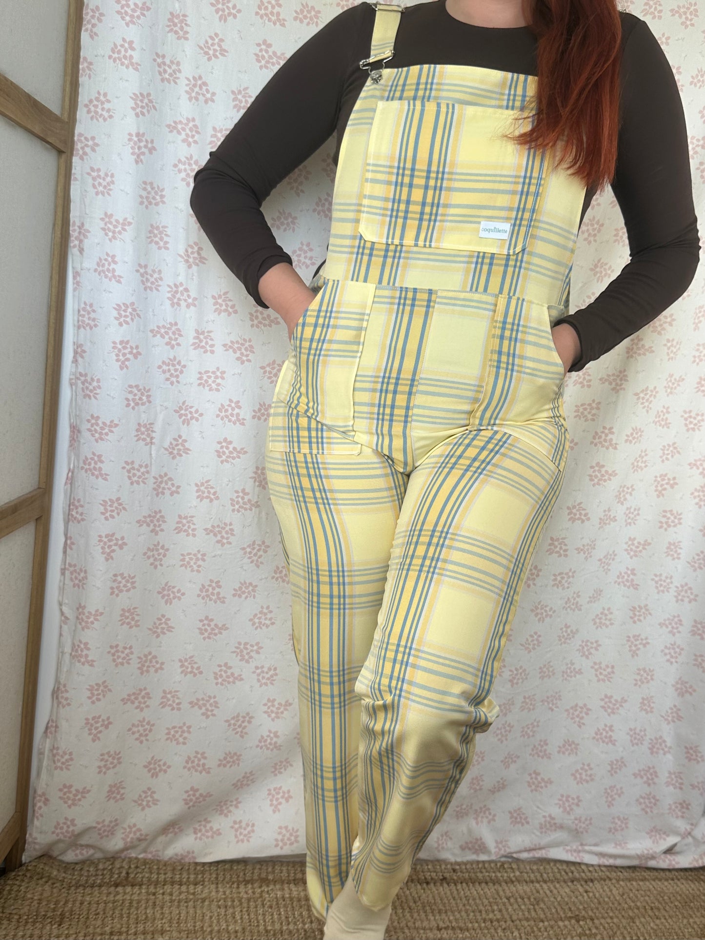 Salopette Carreaux Jaune et Bleu