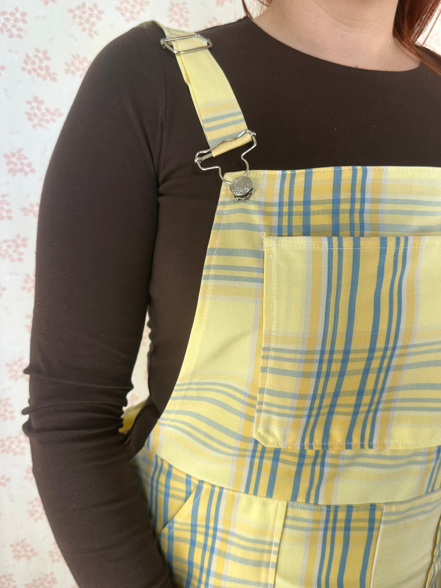 Salopette Carreaux Jaune et Bleu