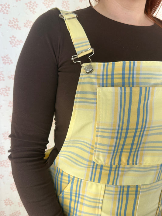 Salopette Carreaux Jaune et Bleu