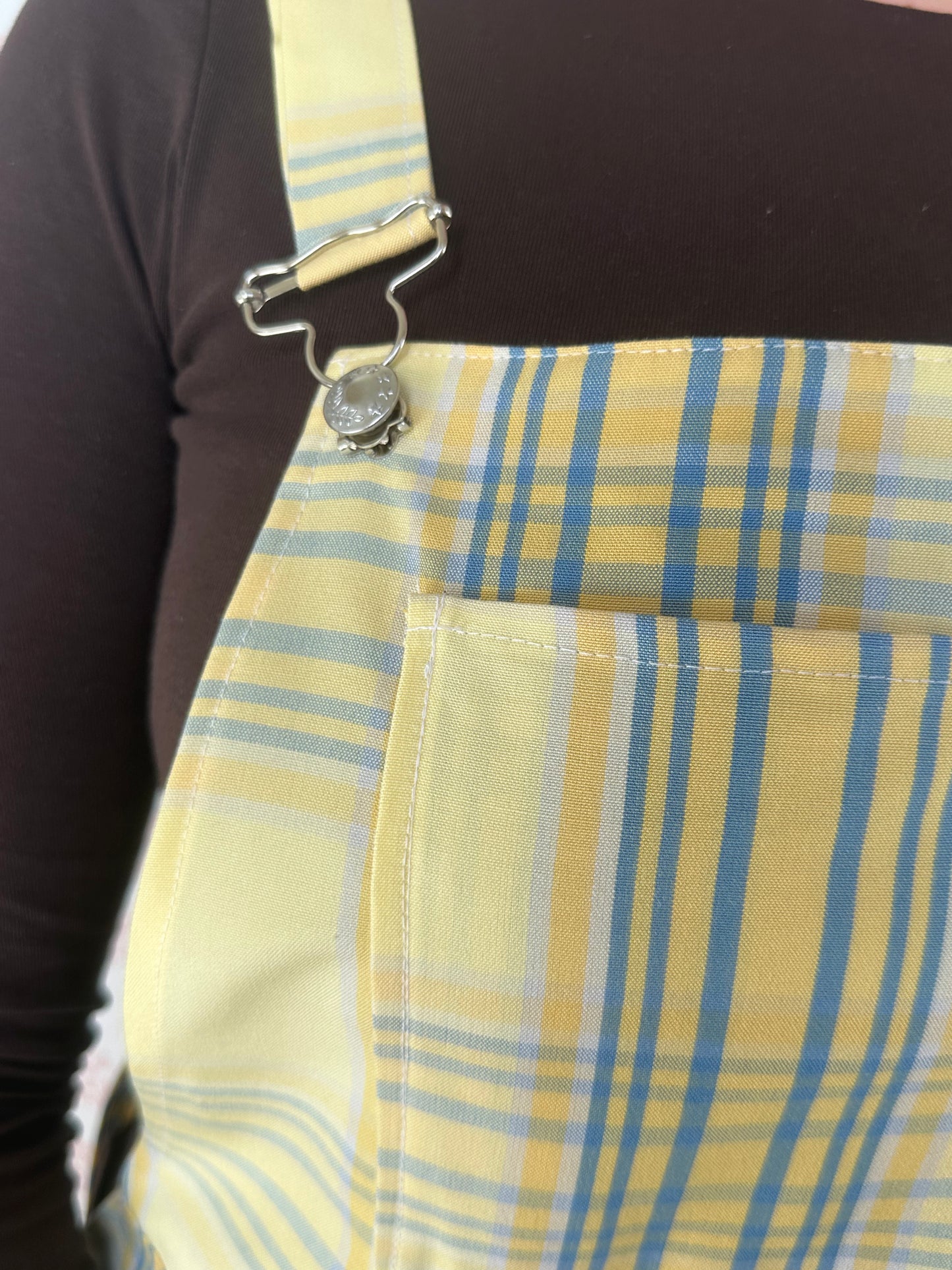 Salopette Carreaux Jaune et Bleu