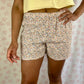 Short Fleurs Marron
