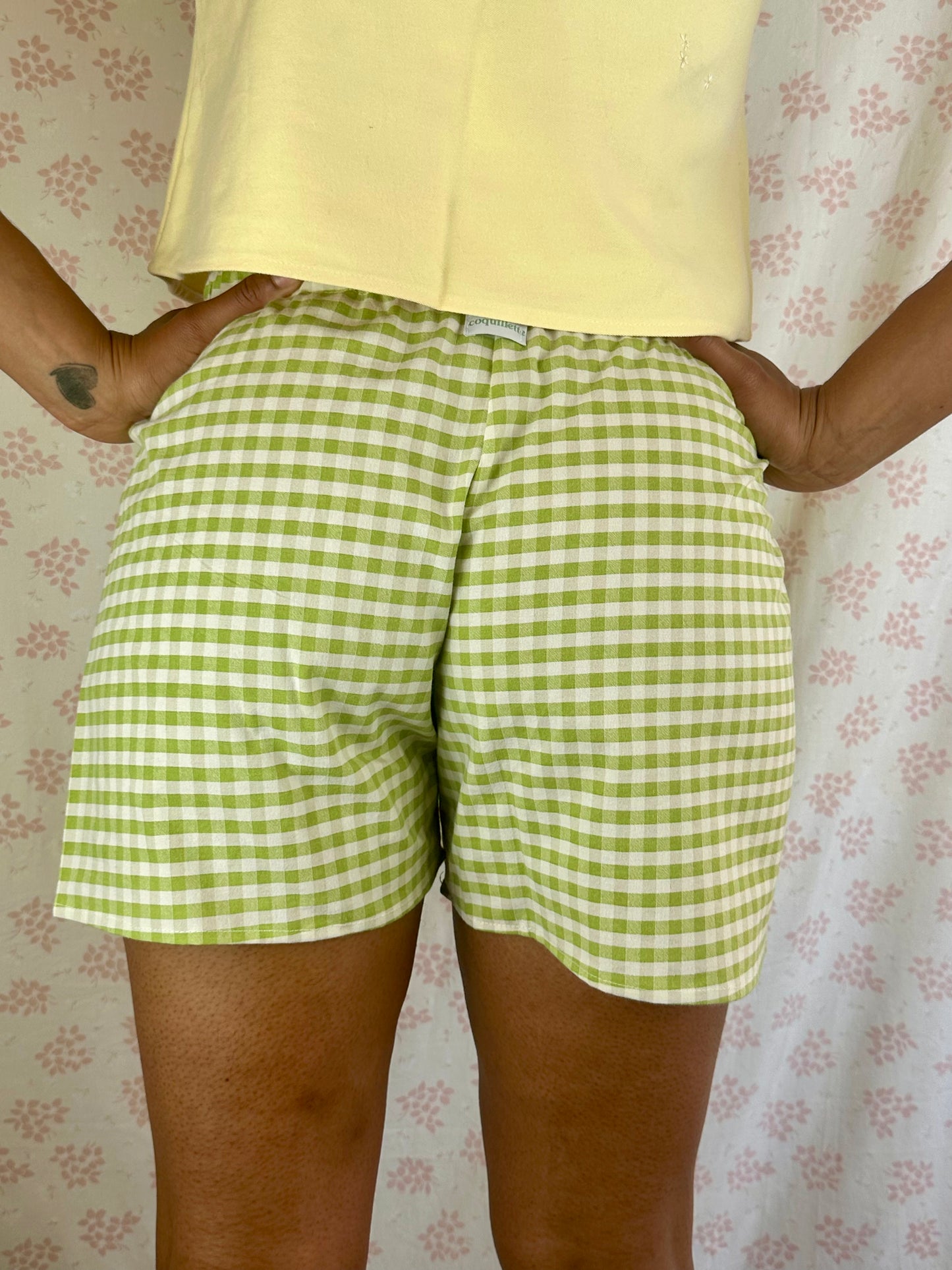 Short Vichy Vert