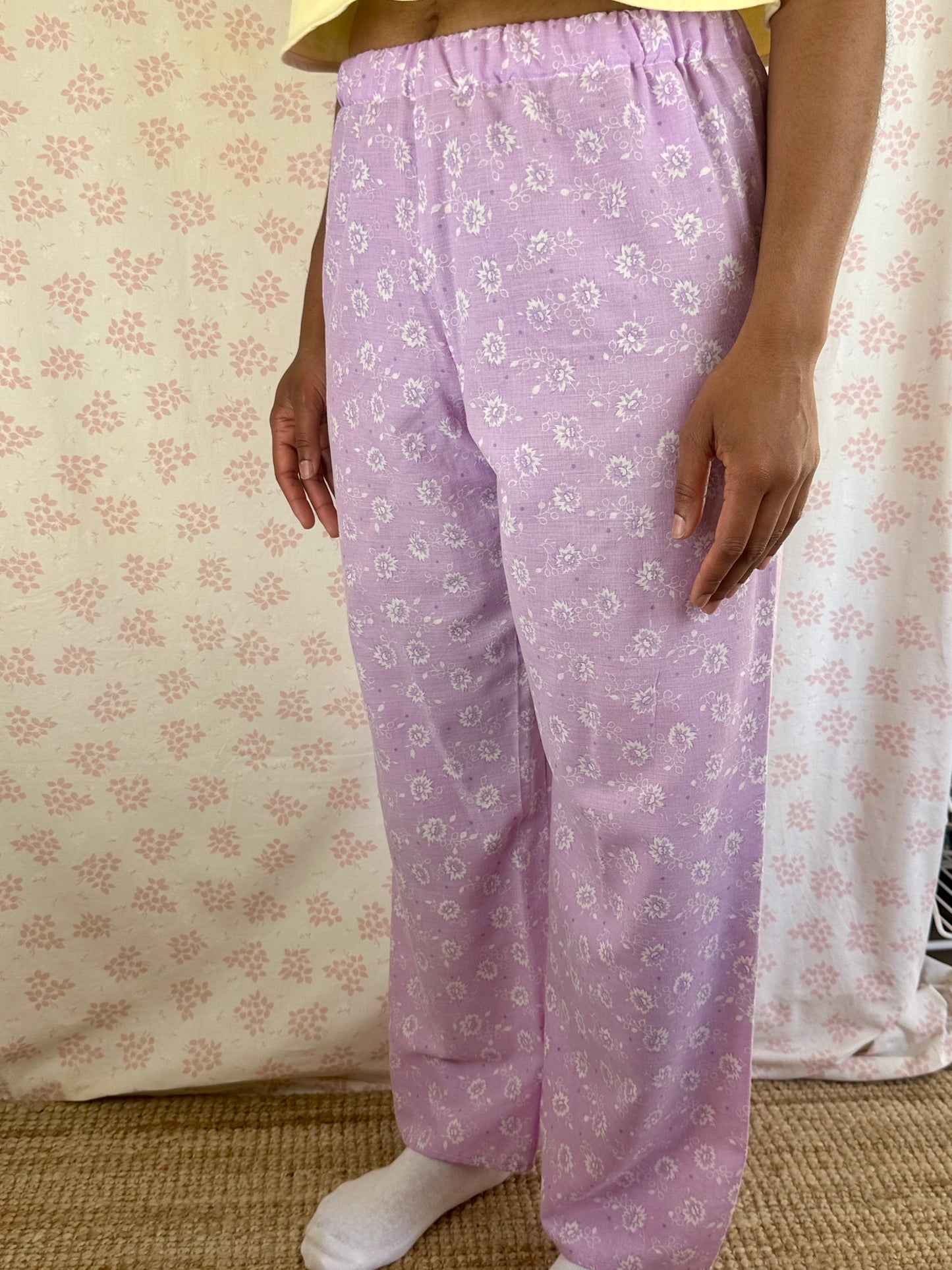 Pantalon Fleurs Lila
