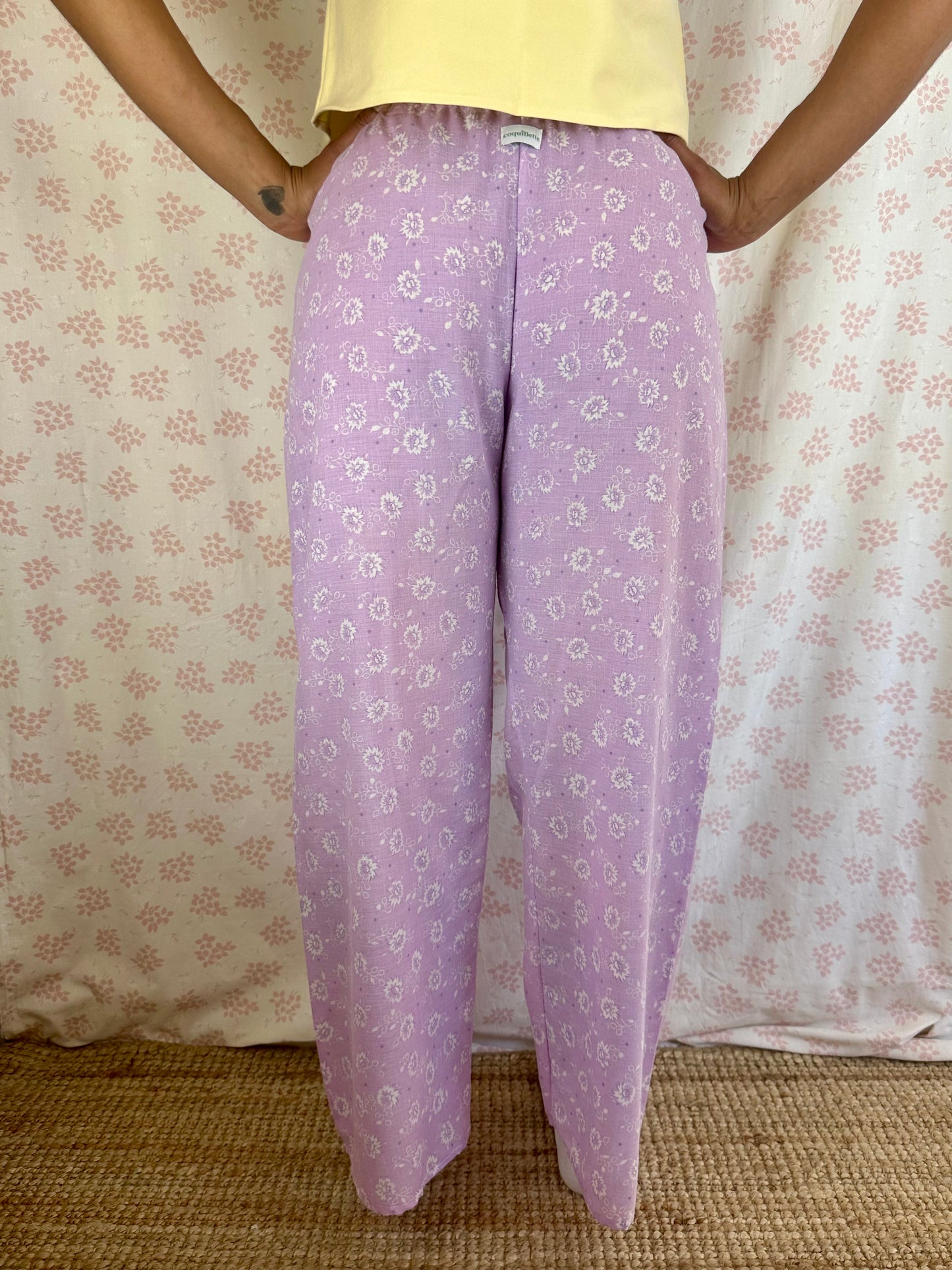 Pantalon Fleurs Lila